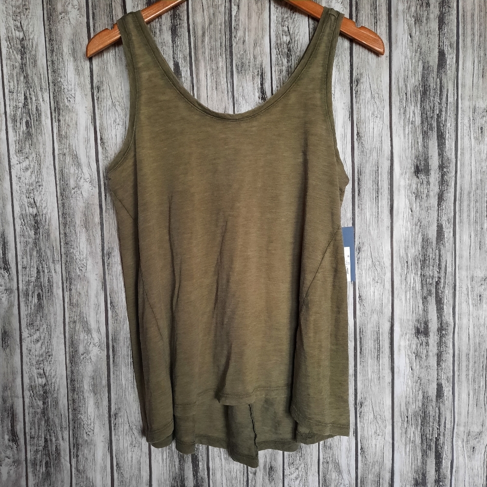Army Green Loose Fit Tank Universal Thread